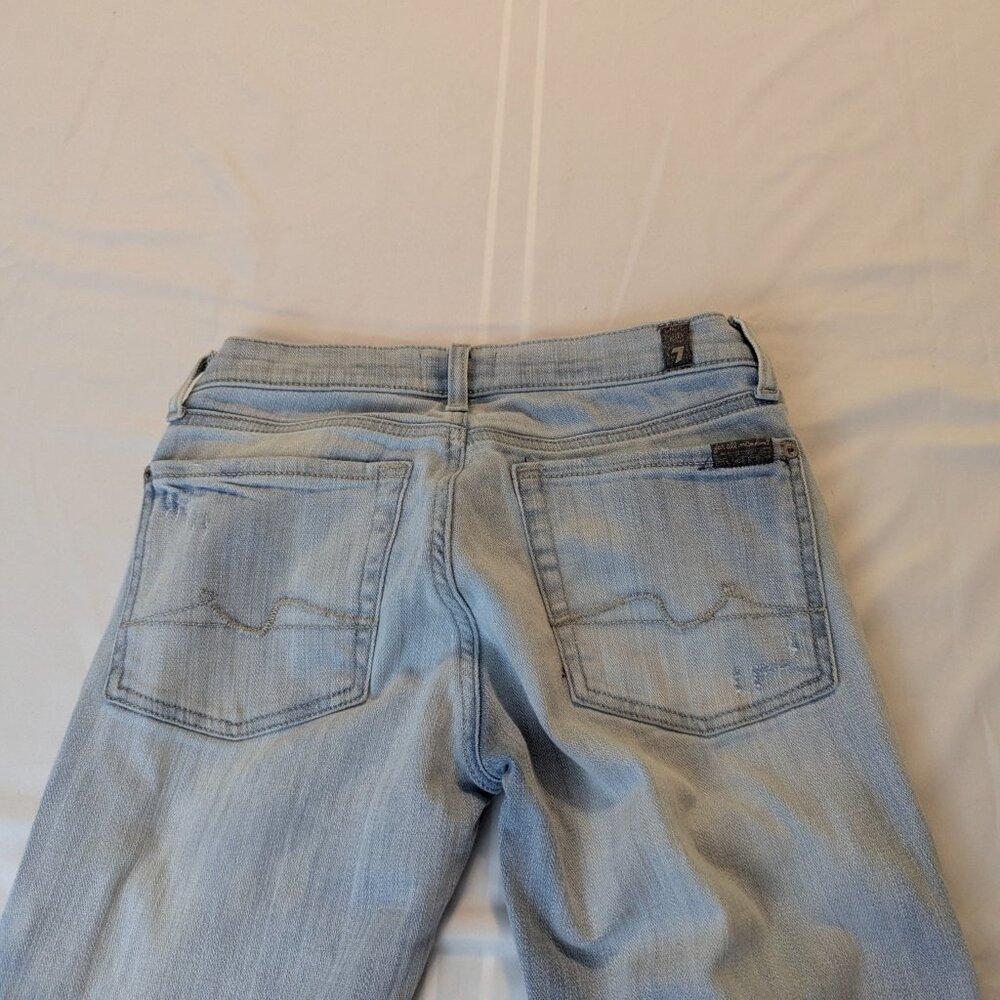 7 For All Mankind Original Bootcut Light Wash Size 26 *Stain? - Picture 5 of 16
